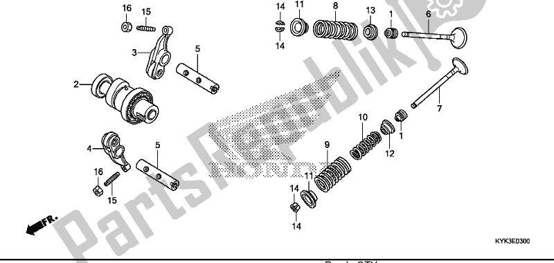 All parts for the Camshaft/valve of the Honda CRF 110F 2020
