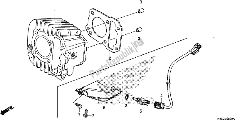 Wszystkie części do Cylinder Honda CRF 110F 2020