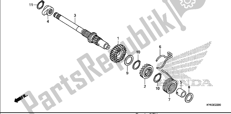 Wszystkie części do Wrzeciono Rozrusznika No? Nego Honda CRF 110F 2020