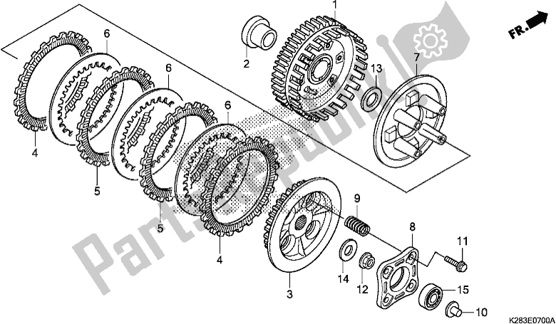 Todas las partes para Embrague de Honda CRF 125F 2018