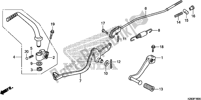 Todas las partes para Pedal de Honda CRF 125F 2018