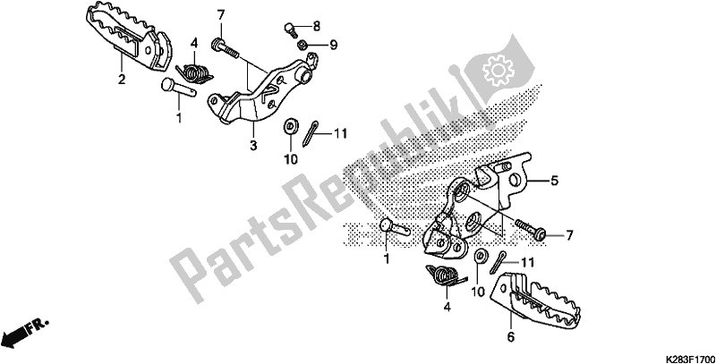 Todas las partes para Paso de Honda CRF 125F 2018