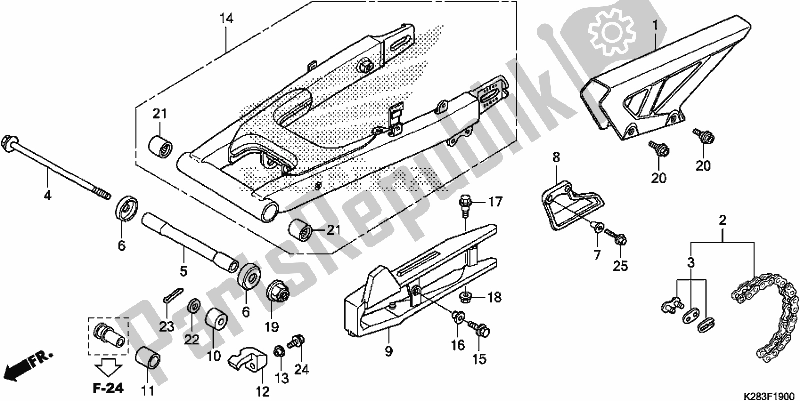 Wszystkie części do Wahacz Honda CRF 125F 2018