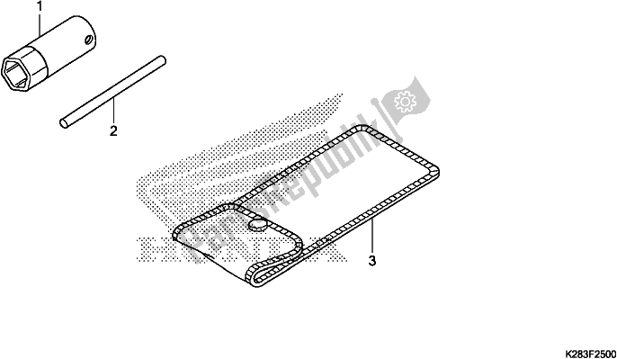 Todas as partes de Ferramenta do Honda CRF 125F 2019