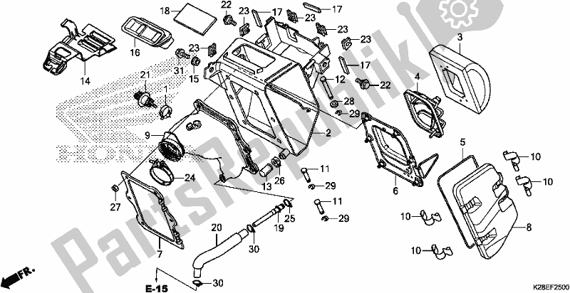 Toutes les pièces pour le Purificateur D'air du Honda CRF 125F 2020