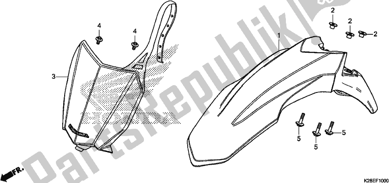 Wszystkie części do Przedni B? Otnik Honda CRF 125F 2020