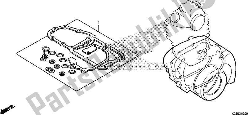 Todas as partes de Kit De Junta B do Honda CRF 125F 2020