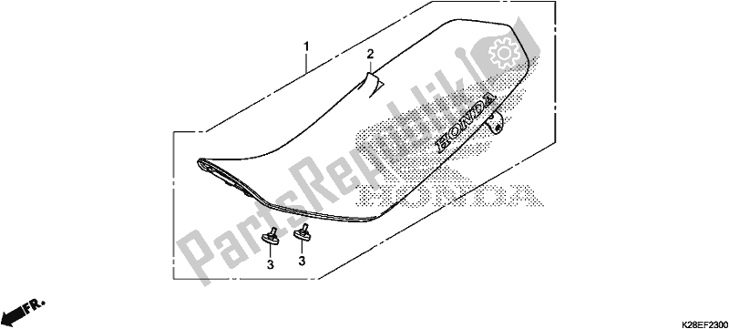 Alle onderdelen voor de Stoel van de Honda CRF 125F 2020