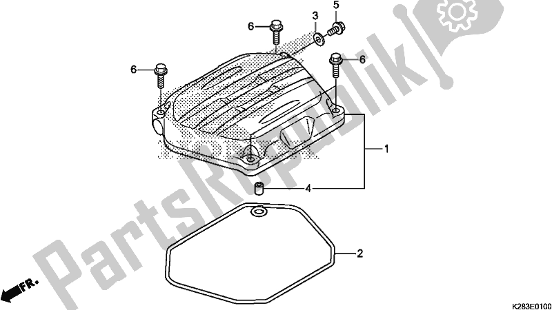 Alle onderdelen voor de Kleppendeksel van de Honda CRF 125 FB F 2018