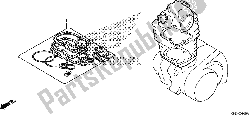 Alle onderdelen voor de Pakkingset A van de Honda CRF 125 FB F 2019