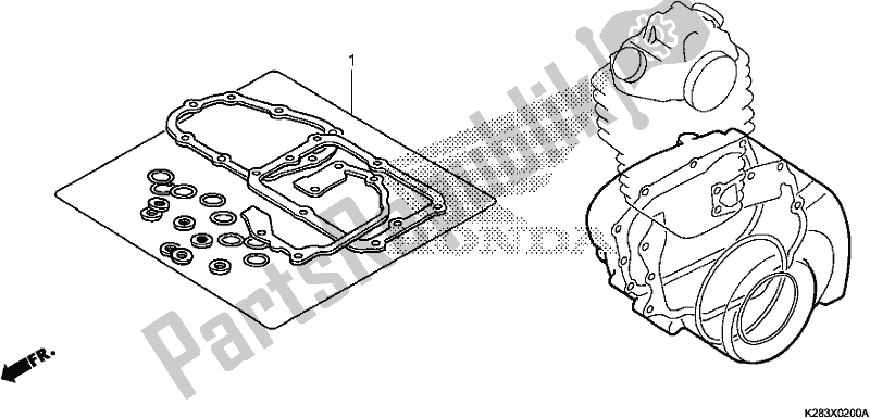 All parts for the Gasket Kit B of the Honda CRF 125 FB F 2019