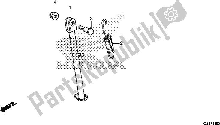 Toutes les pièces pour le Béquille Latérale du Honda CRF 125 FB F 2019