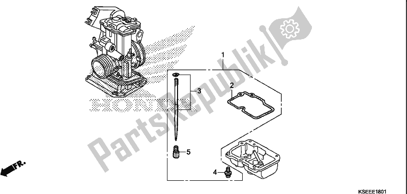 All parts for the Carburetor O. P. Kit of the Honda CRF 150 RB 2018