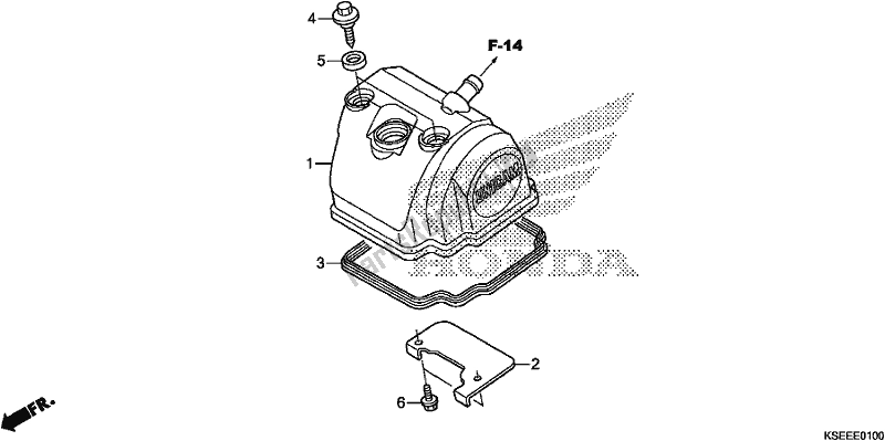 Tutte le parti per il Coperchio Della Testata del Honda CRF 150 RB 2018