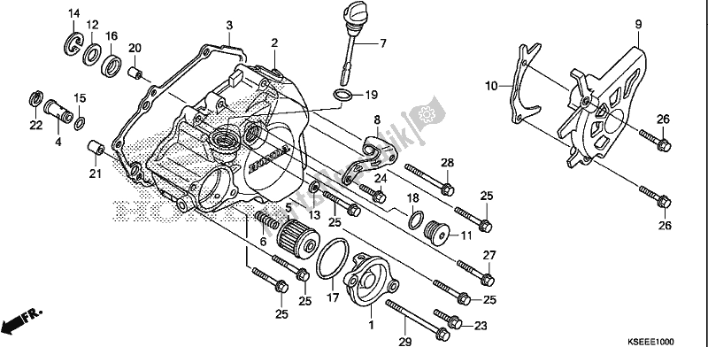 Todas las partes para L. Tapa Del Cárter de Honda CRF 150 RB 2018