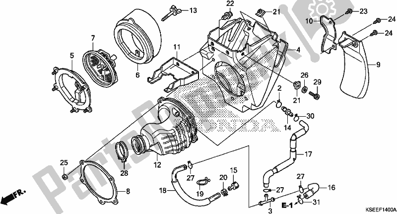 Toutes les pièces pour le Purificateur D'air du Honda CRF 150 RB 2019