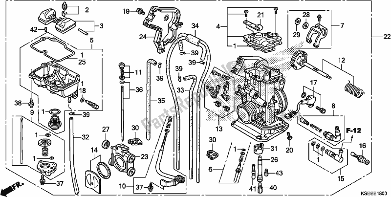 Tutte le parti per il Carburatore del Honda CRF 150 RB 2019