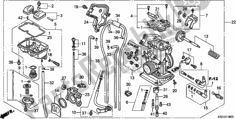 Todas as partes de Carburador do Honda CRF 150 RB 2019