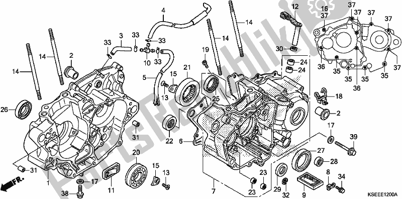 Alle onderdelen voor de Carter van de Honda CRF 150 RB 2019