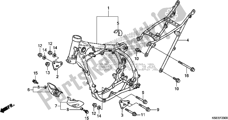 Wszystkie części do Korpus Ramy Honda CRF 150 RB 2019