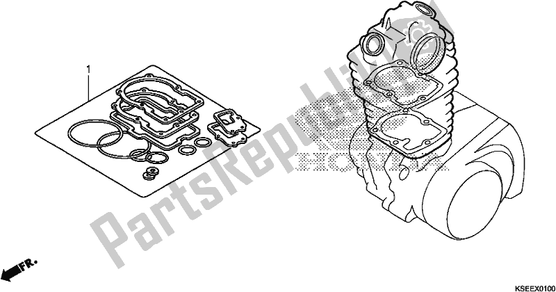 Tutte le parti per il Kit Guarnizioni A del Honda CRF 150 RB 2019