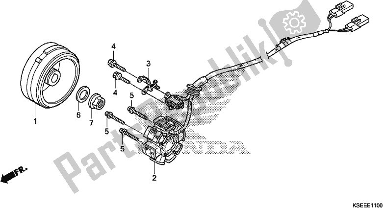 Alle onderdelen voor de Generator van de Honda CRF 150 RB 2019