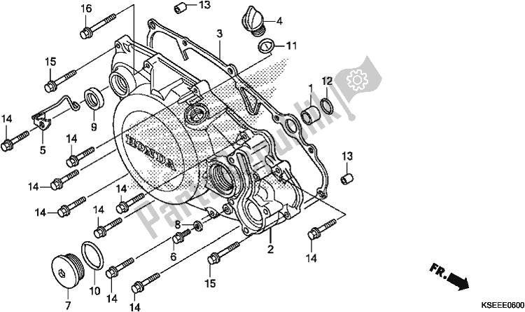 Tutte le parti per il Coperchio Carter Destro del Honda CRF 150 RB 2019