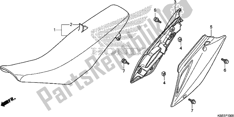 Tutte le parti per il Seat/side Cover del Honda CRF 150 RB 2019