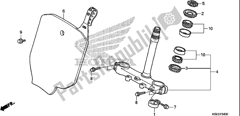 Tutte le parti per il Gambo Dello Sterzo del Honda CRF 150 RB 2019