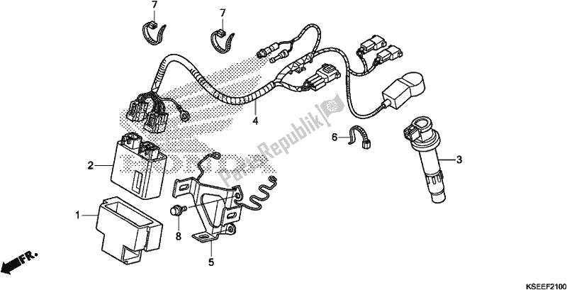 Tutte le parti per il Cablaggio del Honda CRF 150 RB 2019