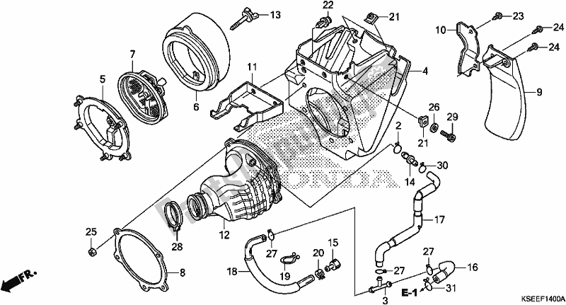 Alle onderdelen voor de Luchtfilter van de Honda CRF 150 RB 2020