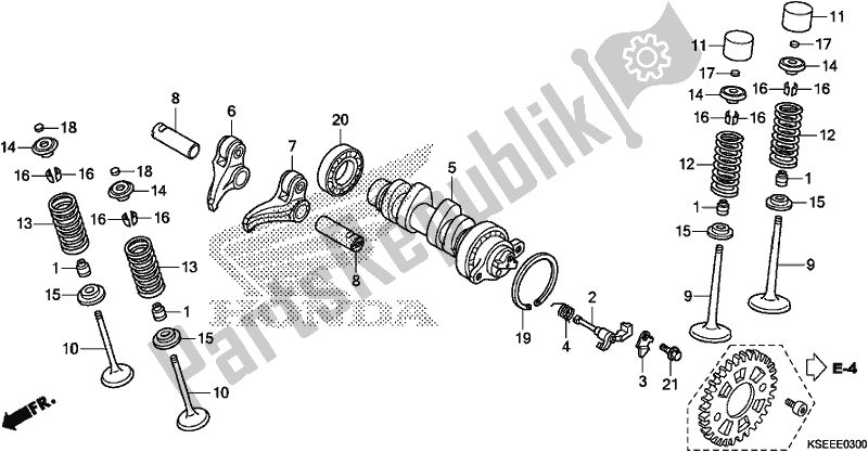 Tutte le parti per il Albero A Camme / Valvola del Honda CRF 150 RB 2020