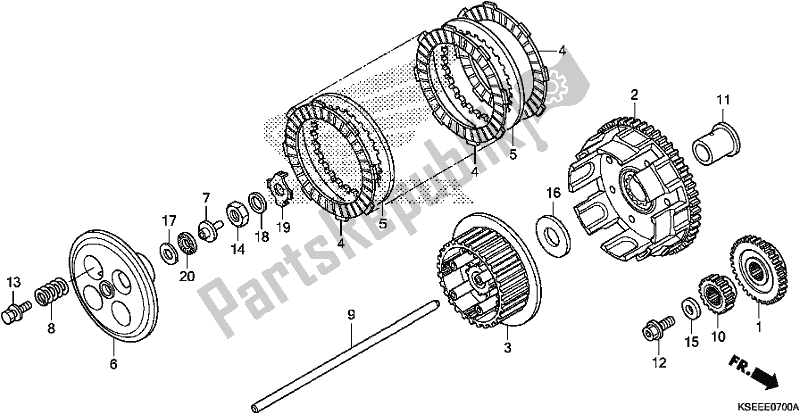 Todas las partes para Embrague de Honda CRF 150 RB 2020