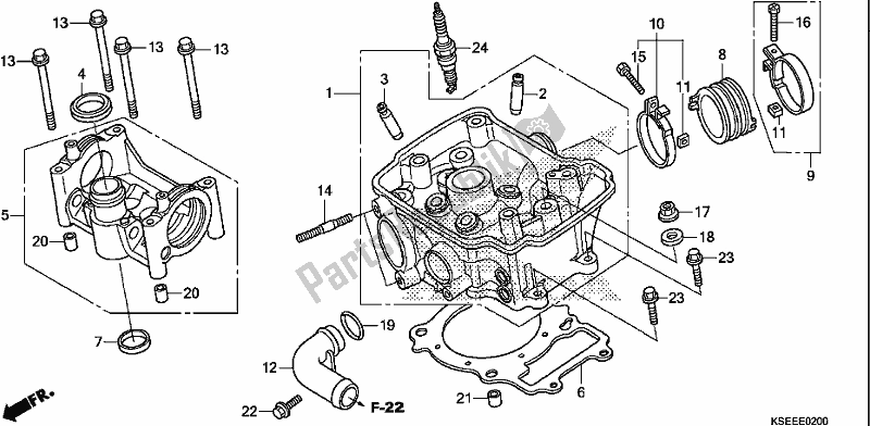 Todas las partes para Cabeza De Cilindro de Honda CRF 150 RB 2020