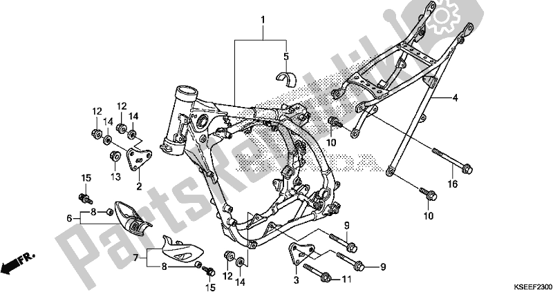 All parts for the Frame Body of the Honda CRF 150 RB 2020