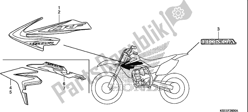 Tutte le parti per il Marchio del Honda CRF 150 RB 2020