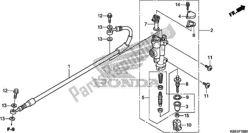 Todas las partes para Cilindro Maestro Del Freno Trasero de Honda CRF 150 RB 2020