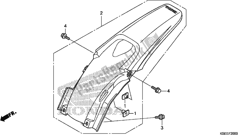 Tutte le parti per il Parafango Posteriore del Honda CRF 150 RB 2020