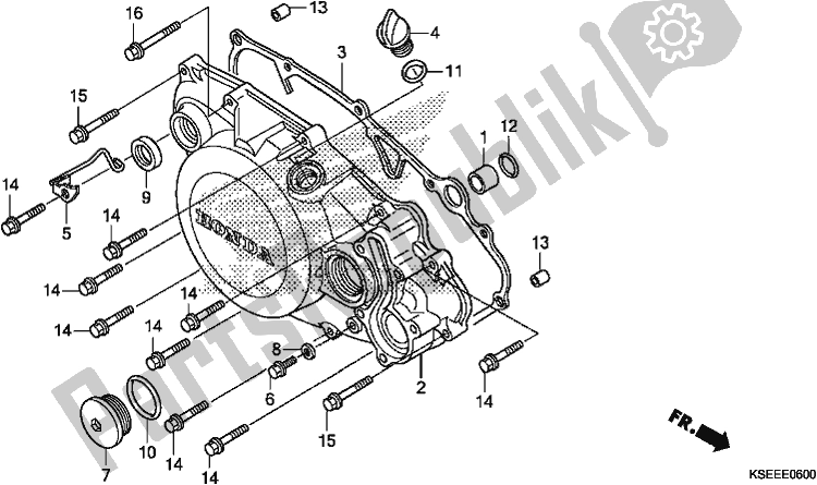 Todas las partes para Tapa Del Cárter Derecho de Honda CRF 150 RB 2020