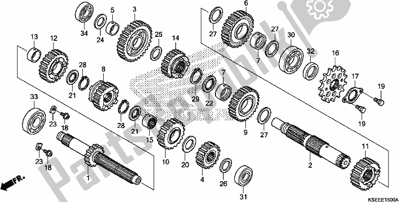 Todas las partes para Transmisión de Honda CRF 150 RB 2020