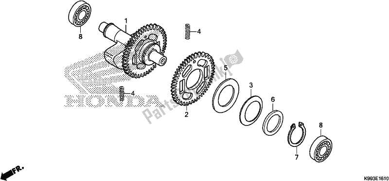 All parts for the Balancer of the Honda CRF 250F 250 R 2019