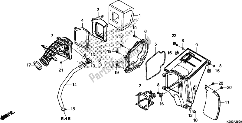 Tutte le parti per il Filtro Dell'aria del Honda CRF 250F 250 R 2020