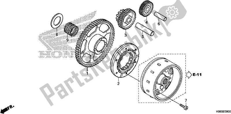 Tutte le parti per il Frizione Di Partenza del Honda CRF 250F 250 R 2020