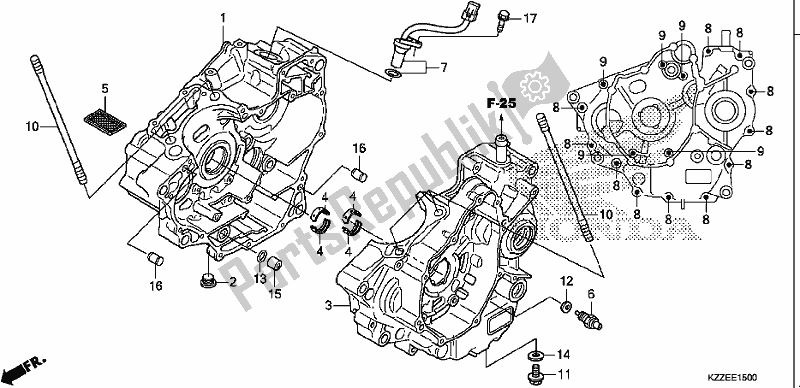 Toutes les pièces pour le Carter du Honda CRF 250L 2017