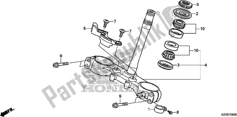 Toutes les pièces pour le Potence De Direction du Honda CRF 250L 2017