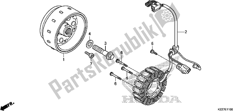 Wszystkie części do Generator Honda CRF 250L 2019