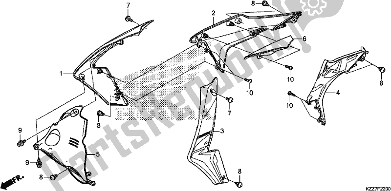All parts for the Shroud of the Honda CRF 250L 2019