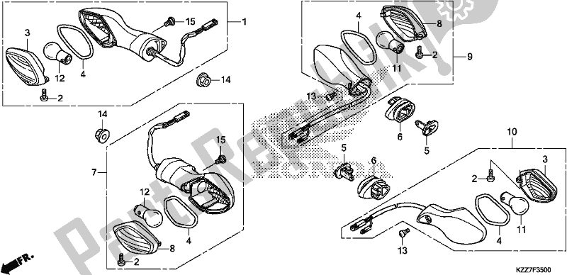 All parts for the Winker of the Honda CRF 250L 2019