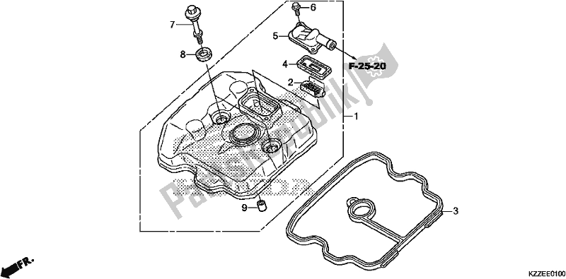 Wszystkie części do Cylinder Honda CRF 250 LA 2017