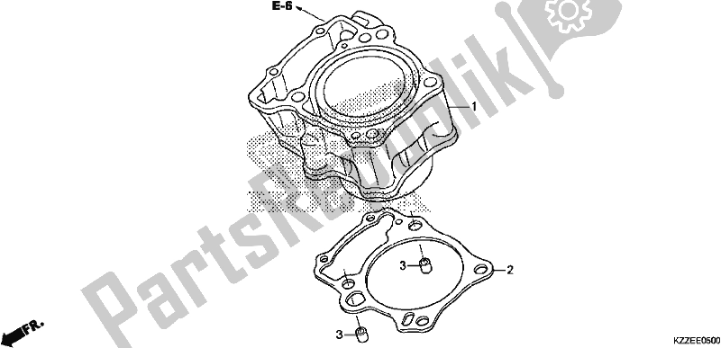 All parts for the Cylinder of the Honda CRF 250 LA 2017